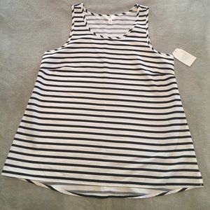 TIME AND TRU SZ SMALL (4-6) Tank Top NWT . Black and white